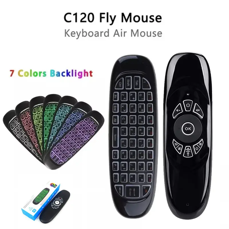 C120 RGB Keyboard 7 Backlight Voice Air Mouse
