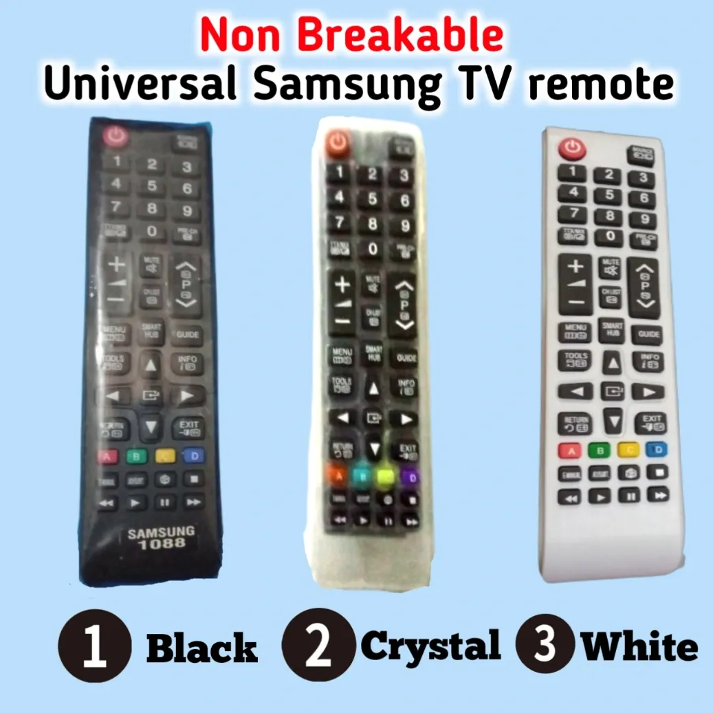 Samsung Remote work For all types LCD/LED TVs Model 1088 (ABS, Black)